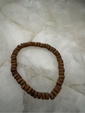 Brown Wooden Beaded Stretch Bracelet - Women Jewelry